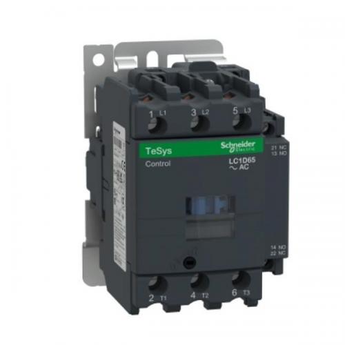 LC1D65F7 Contactor, TeSys Deca,3P(3NO)